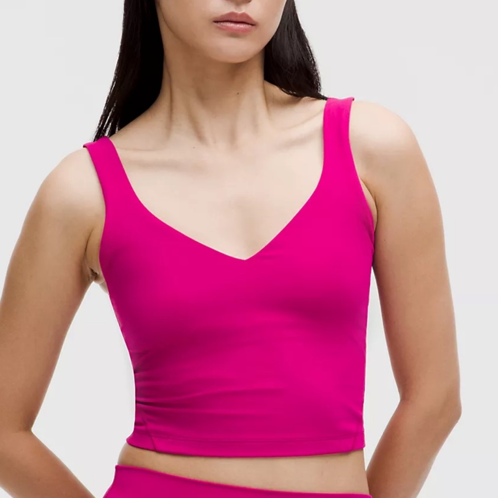 Lululemon sonic pink and white align tank top